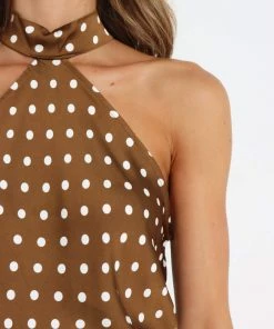 PUP14 Riki Top - Chocolate Brown Clothing