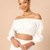 PUP9 For The Bride Romina Crop Top - White