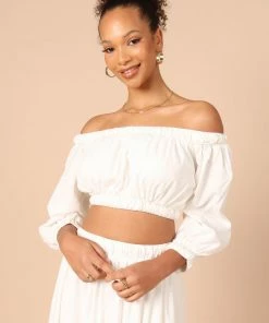 PUP9 For The Bride Romina Crop Top - White