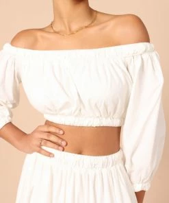PUP9 For The Bride Romina Crop Top - White
