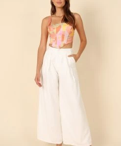 PUP26 Rowena Corset Top - Sage Multi Clothing