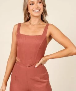 PUP27 Seville Corset Top - Rust