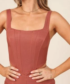 PUP27 Seville Corset Top - Rust