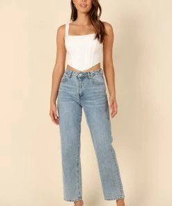 PUP27 Seville Corset Top - White