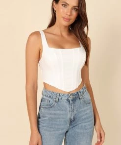 PUP27 Seville Corset Top - White