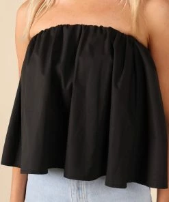 PUP65 Veronica Strapless Top - Black