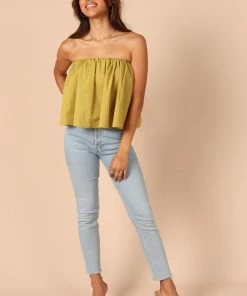 PUP65 Veronica Strapless Top - Green