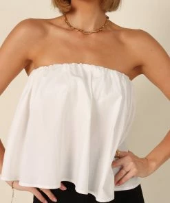 PUP65 Veronica Strapless Top - Ivory