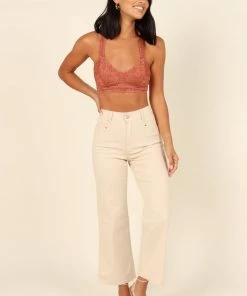PUP64 Whitney Lace Racerback Bralette - Rust