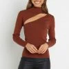 PUP16 Wilma Top - Chocolate Brown Clothing