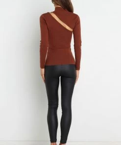 PUP16 Wilma Top - Chocolate Brown Clothing